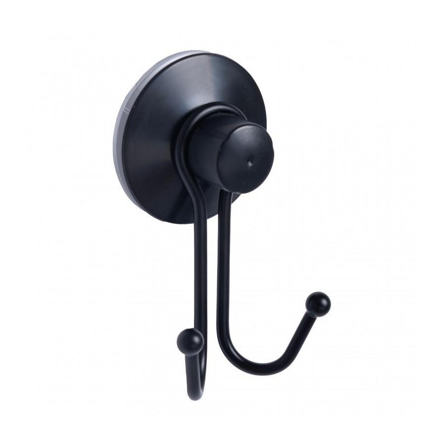 Haczyk łazienkowy 2x na ręczniki ścienny czarny - yoka