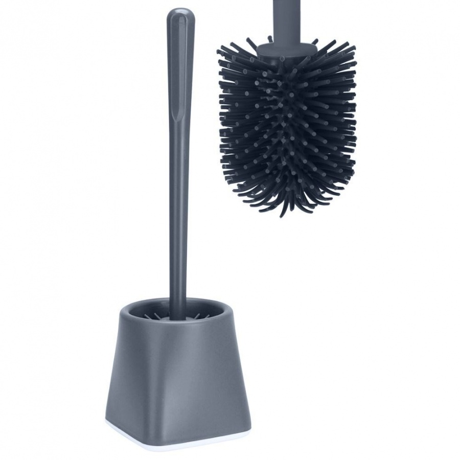 Szczotka do toalety z pojemnikiem szara