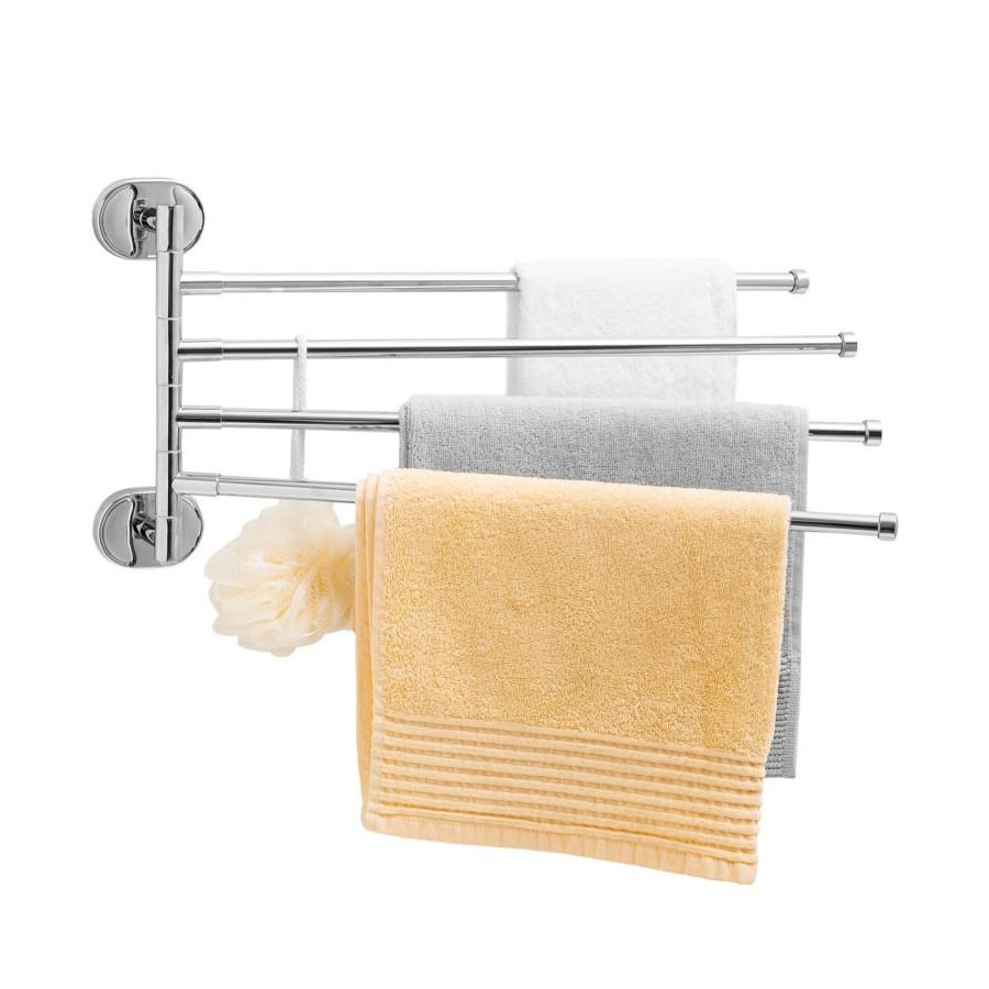 Wieszak na ręczniki do łazienki ścienny chrom - yoka