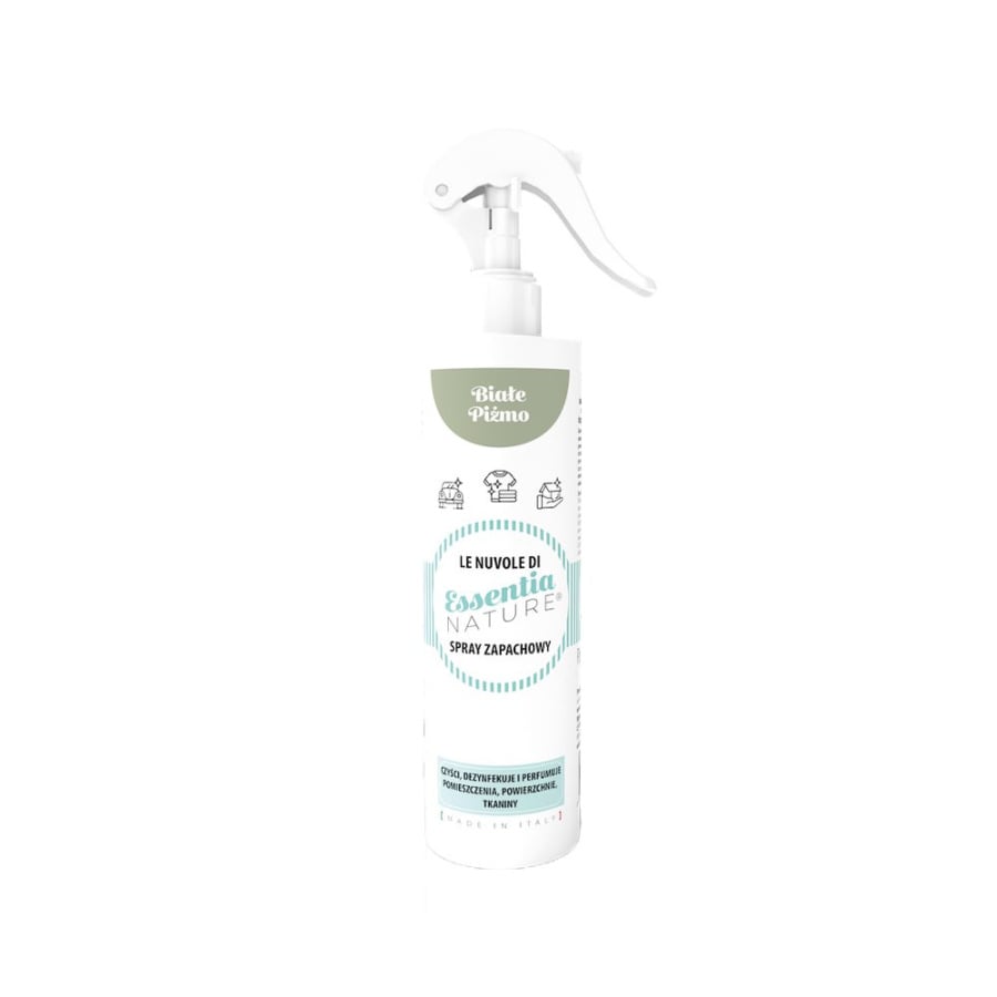 Essentia Nature, Odświeżacz w sprayu do tkanin i wnętrz, Białe Piżmo. 250 ml