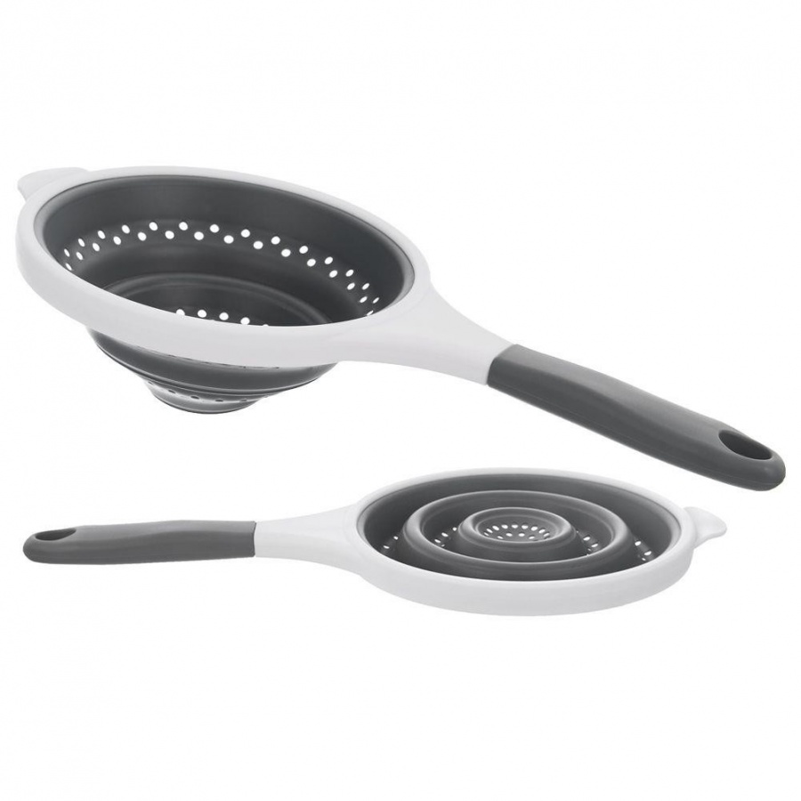 Sitko kuchenne silikonowe składane z uchwytem okrągłe cedzak durszlak ociekacz składany 25,5 cm