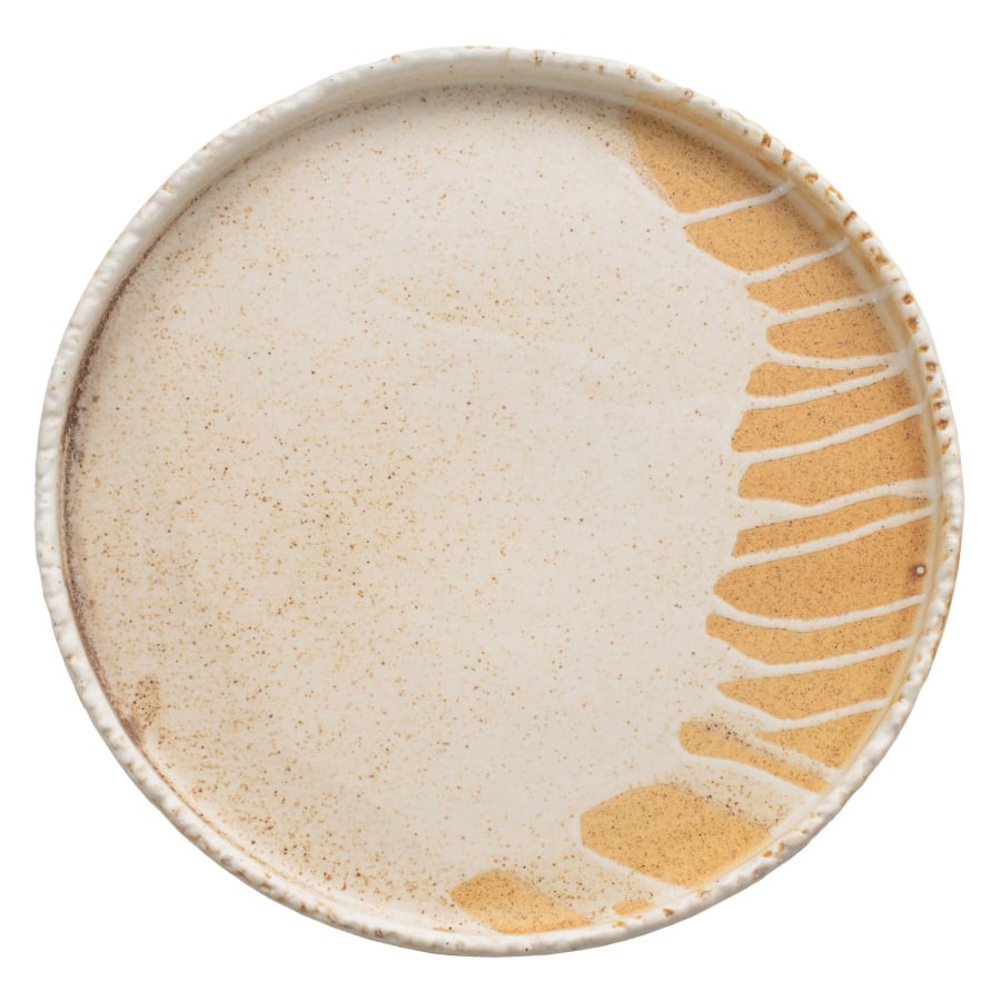 Samto talerz okrągły płaski 21 cm kremowy