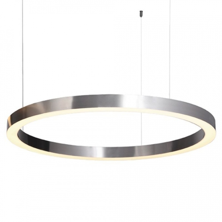 Lampa wisząca circle 120 led nikiel szczotkowany 120 cm