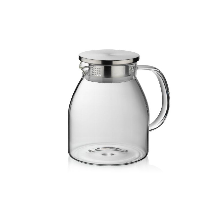 dzbanek, szkło borokrzemowe/stal nierdzewna, 1,2 l