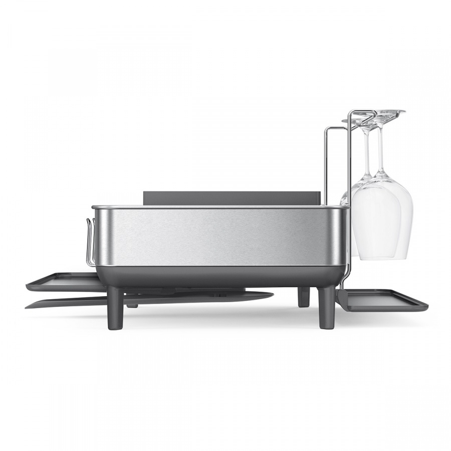 Ociekacz do naczyń z uchwytem - szary / Simplehuman