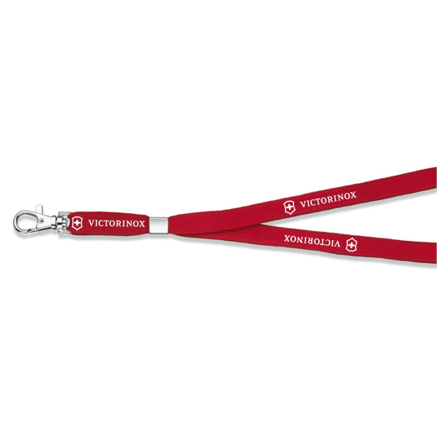 VICTORINOX - Smycz na szyję z karabińczykiem - Czerwona