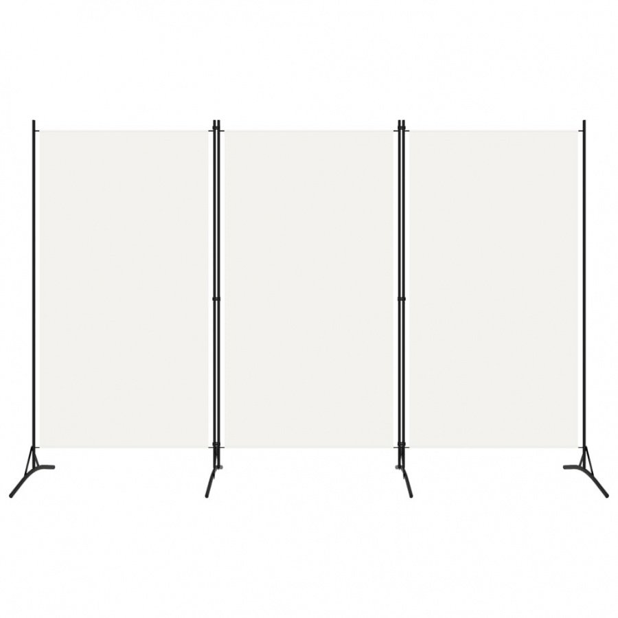 Parawan 3-panelowy, kremowy, 260 x 180 cm