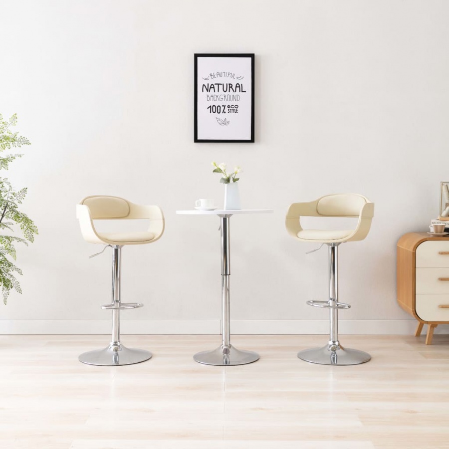 Hoker biały obity sztuczną skórą