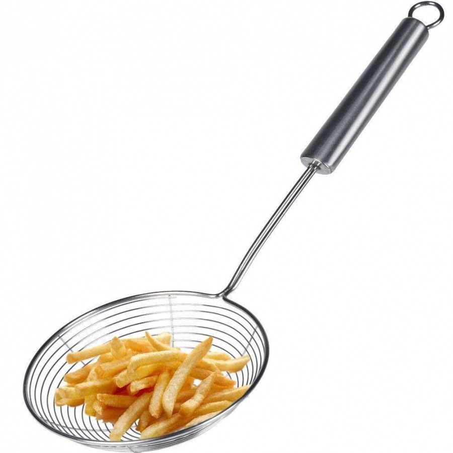 Nabierak, szumówka, cedzak, łyżka cedzakowa stalowa do klusek, pierogów, frytek, 37 cm