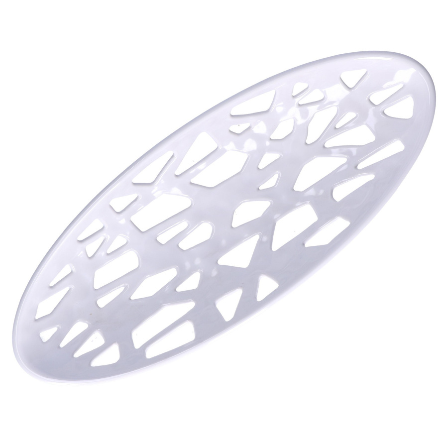 Miska owalna z melaminy traifori - biały, 50 x 20 cm