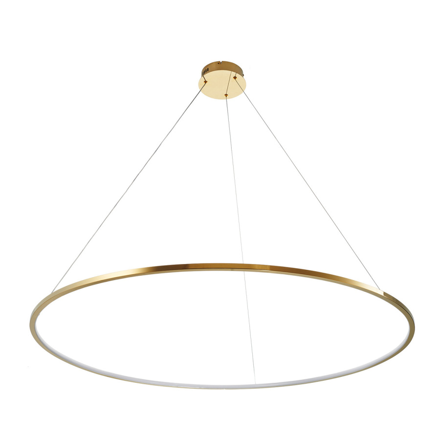 Lampa wisząca circle slim 120 led złoty 120 cm