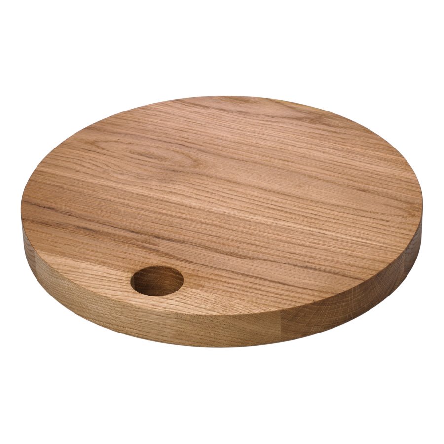 Deska dębowa okrągła z otworem śr. 28 cm