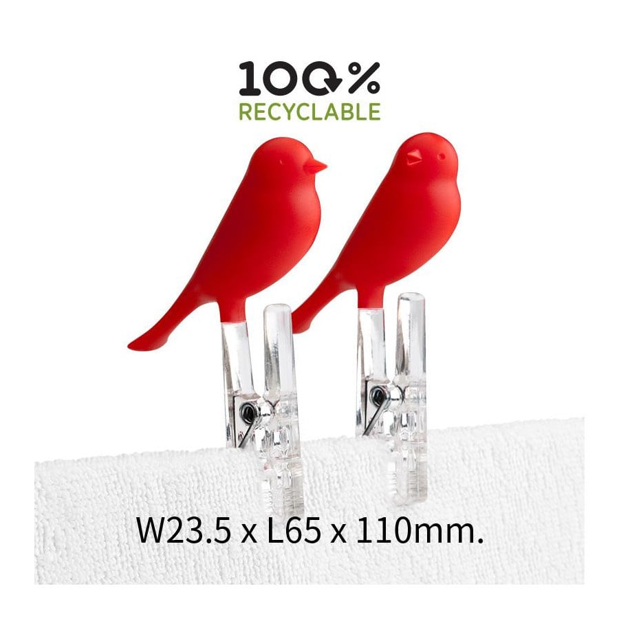 Klamerki czerwone 10066-RD