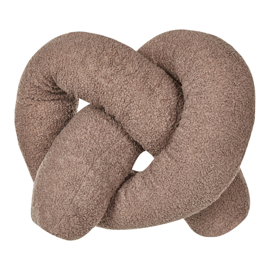 Poduszka dekoracyjna jednolity gladiolus sztuczne futro 172 x 14 cm brązowy