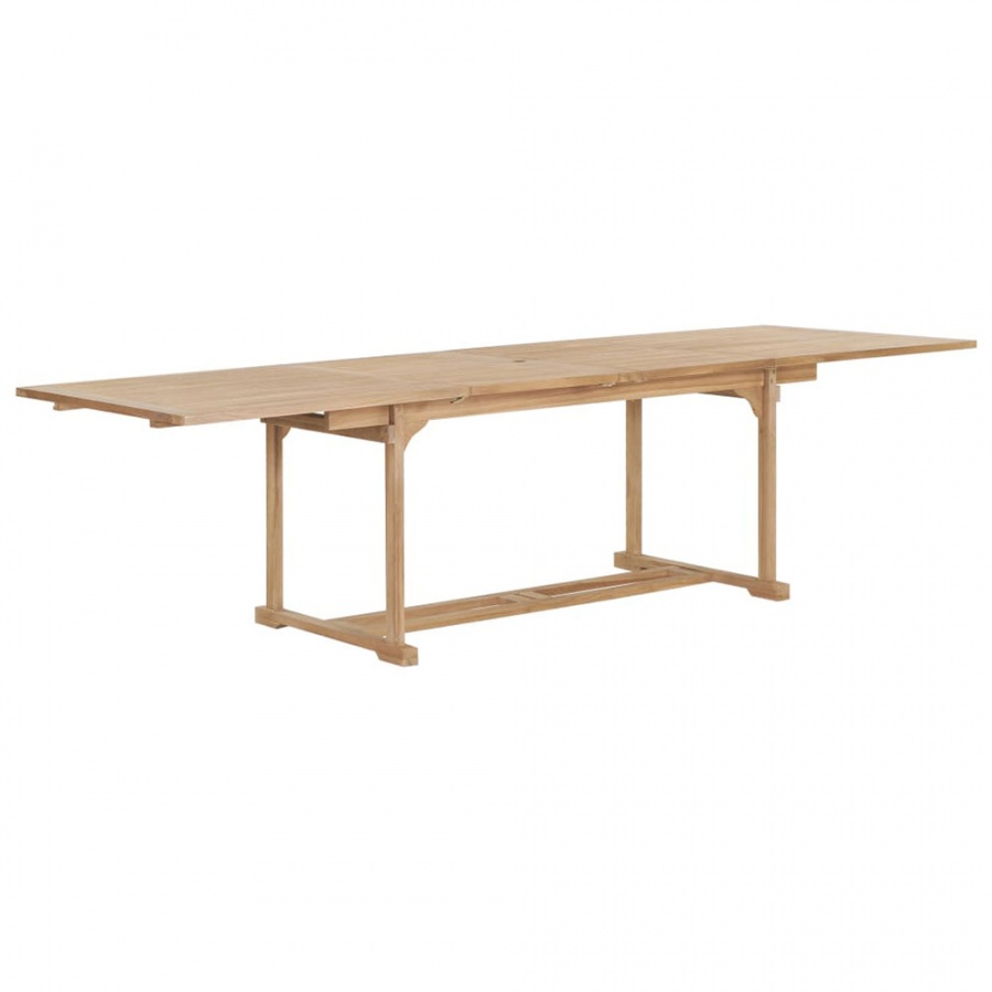 Rozkładany stół do ogrodu, drewno tekowe, (180-280)x100x75 cm