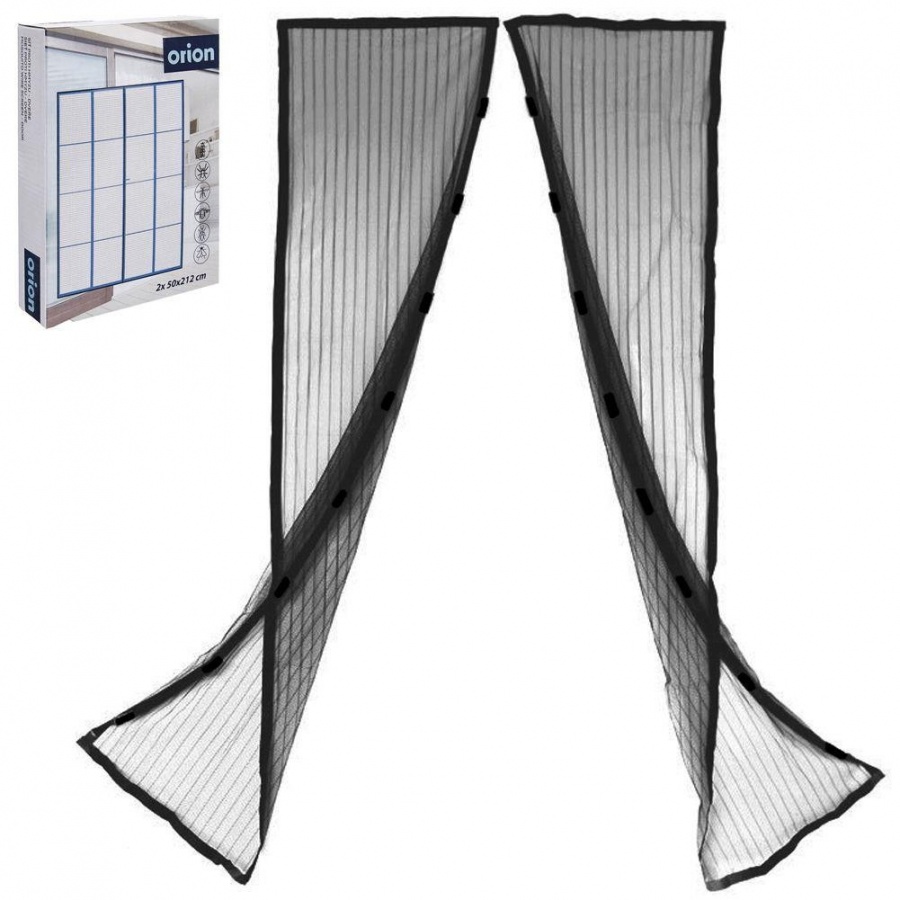 Moskitiera siatka z magnesem na drzwi owady komary czarna