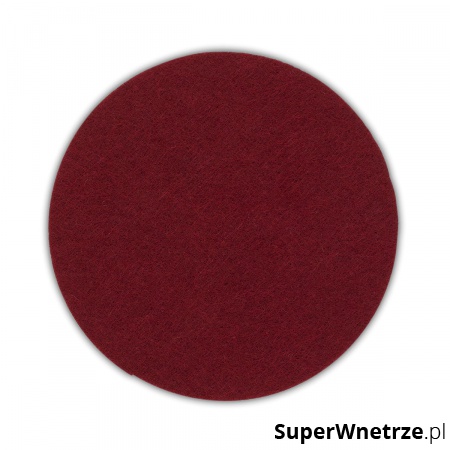 4 filcowe podkładki, śred. 10 cm, wiśniowe