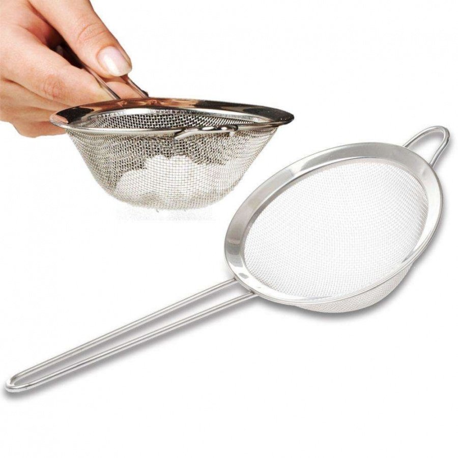 Sitko kuchenne stalowe, cedzak, durszlak stalowy, 11 cm