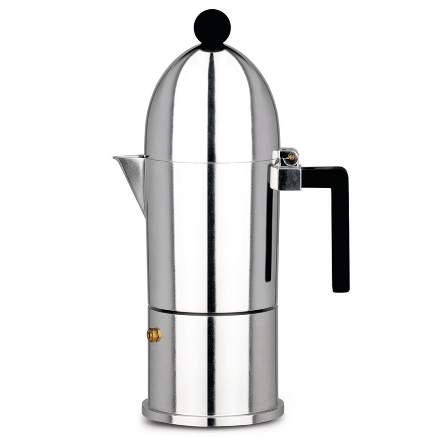 Kawiarka do espresso 6TZ ciśnieniowa Alessi La Cupola czarne uchwyty