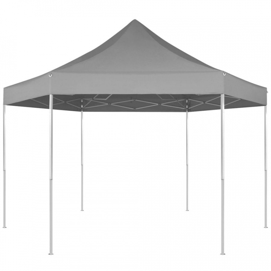 Szesciokątny namiot ogrodowy szary 3,6x3,1 m