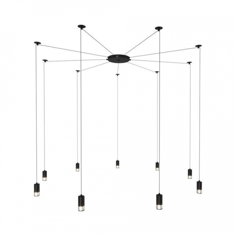 Lampa wisząca linea-9 czarna