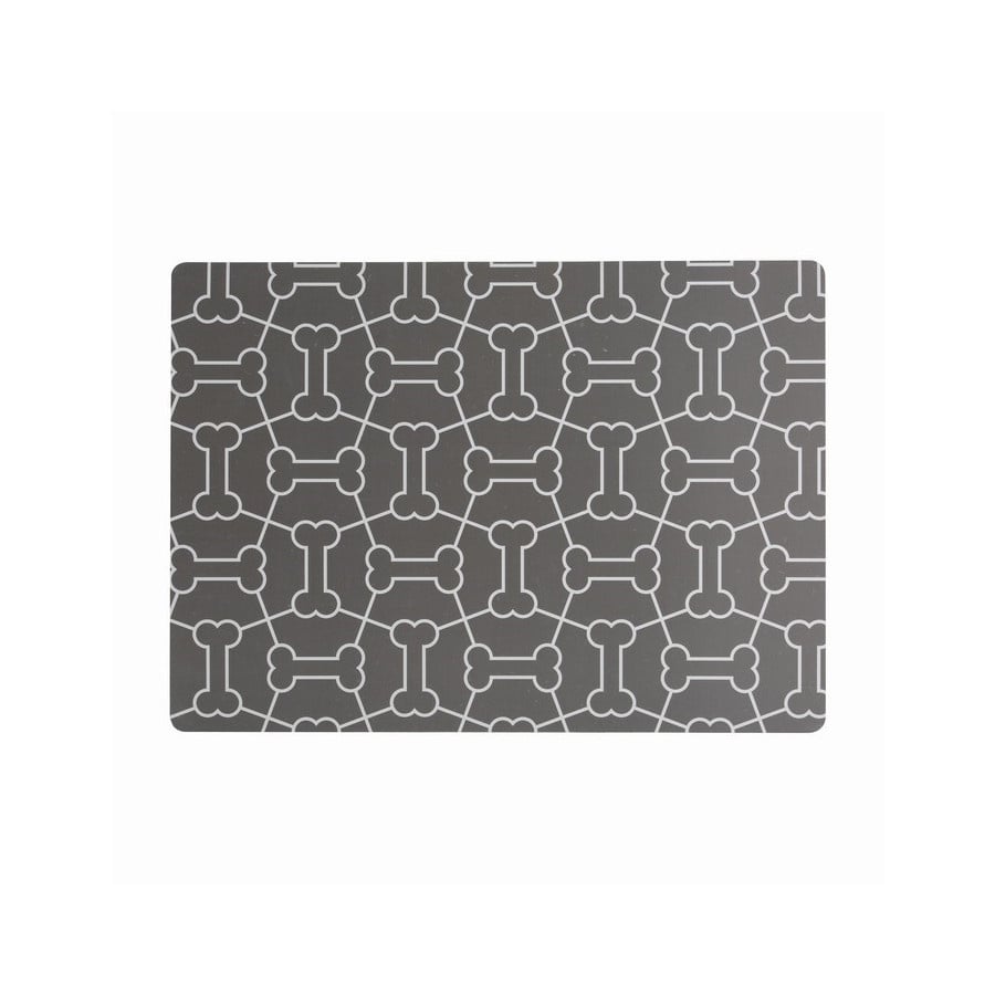 MC-Podkładka pod miski dla zwierzaków, kości szara