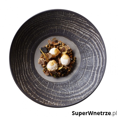 Talerz głeboki 24 cm ARBORESCENCE szary