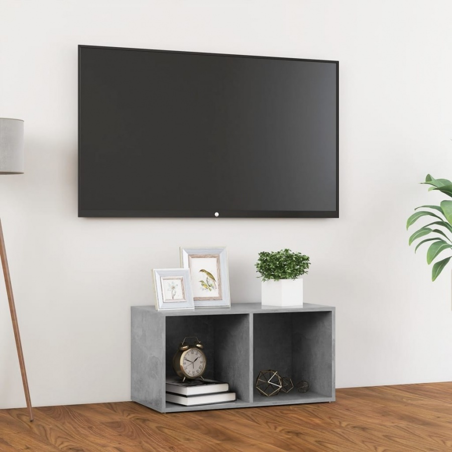 Szafka pod tv, szarość betonu, 72x35x36,5 cm, płyta wiórowa
