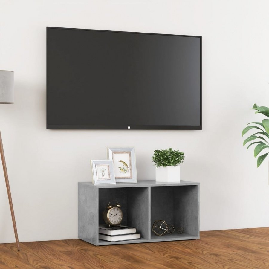 Szafka pod tv, szarość betonu, 72x35x36,5 cm, płyta wiórowa