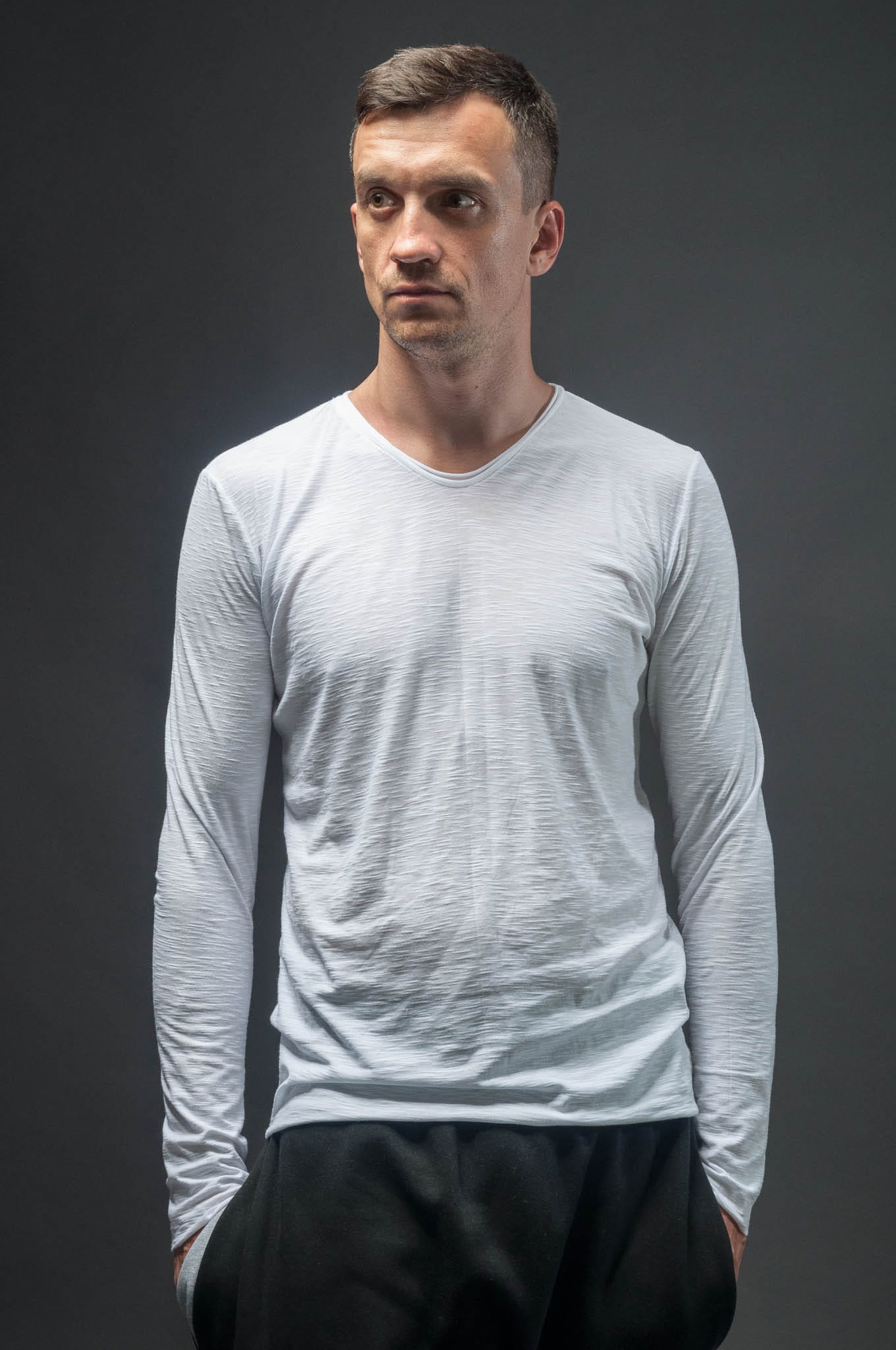 Bluzka biała męska