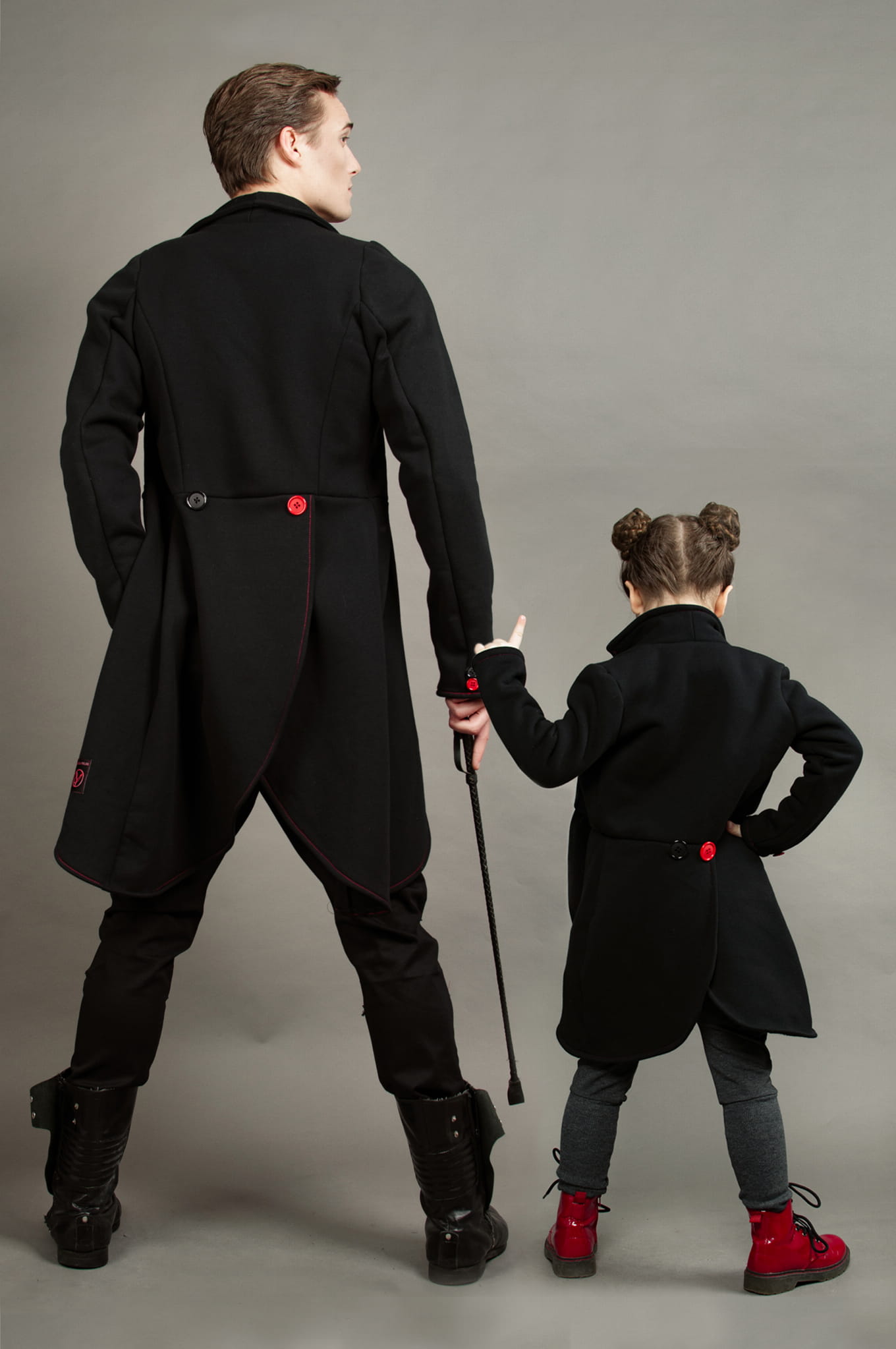 Płaszcz REVOLTER Komplet Tata/Dziecko