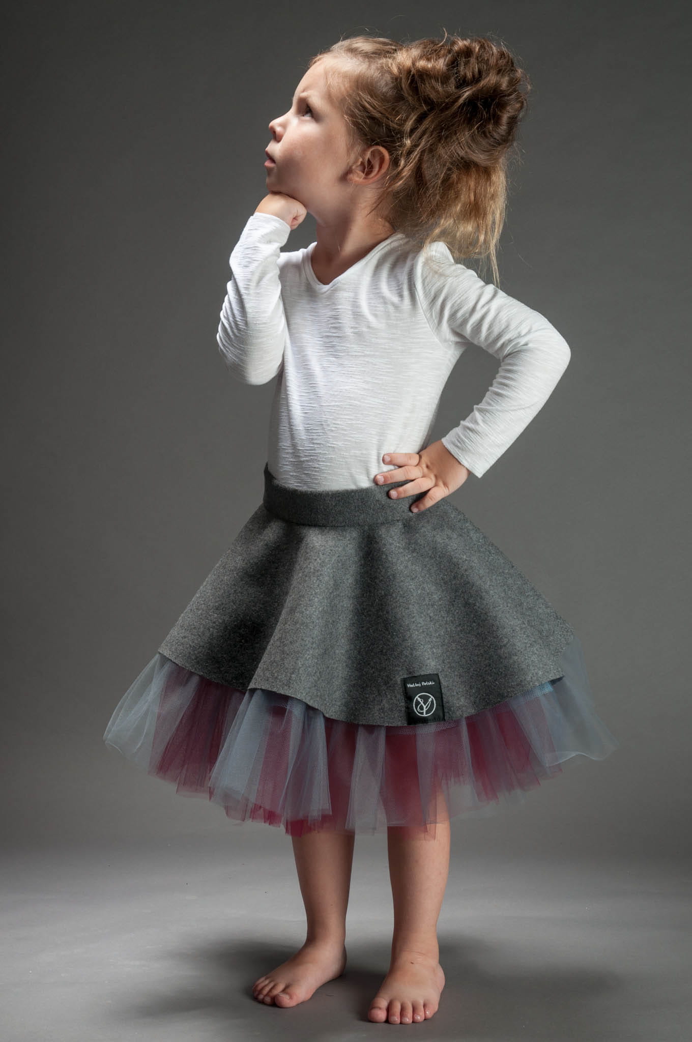 Spódnica wzburzona bordo dziewczęca