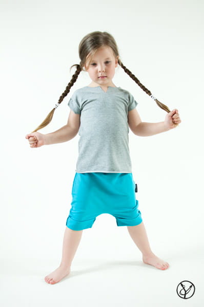 Podkoszulka wycięta dziecięca jasnoszara