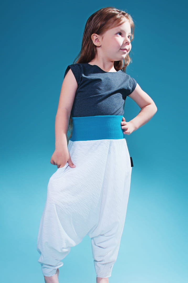 Spodnie Haremki białe dziecięce