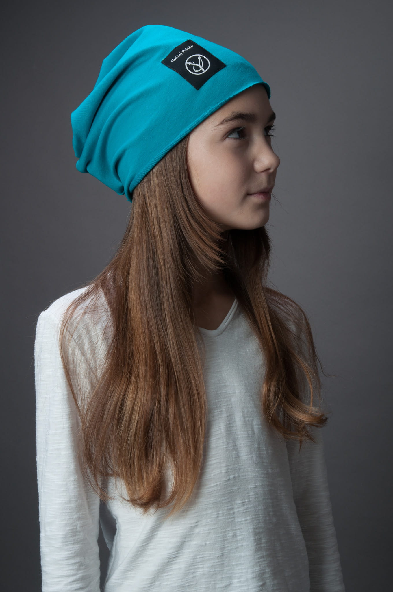 Czapka Hultajka lekka turkus dziecięca