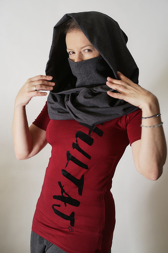 Incognito - Kaptur grafitowy lekki z golfem