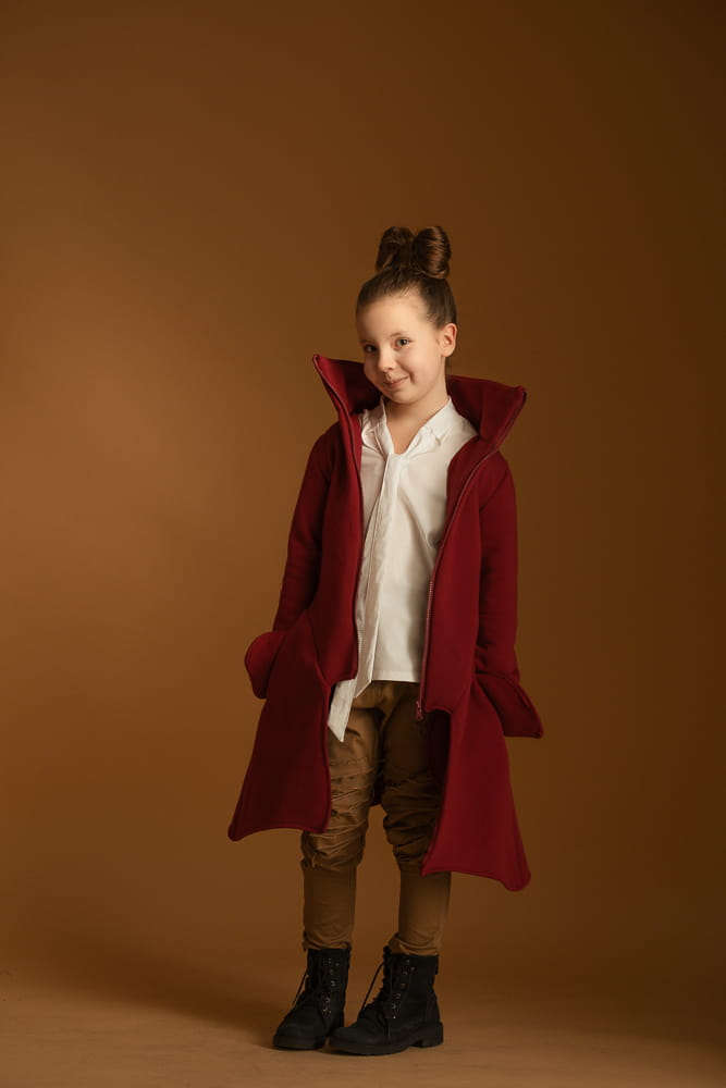 Płaszcz dziewczęcy Wichrun bordo