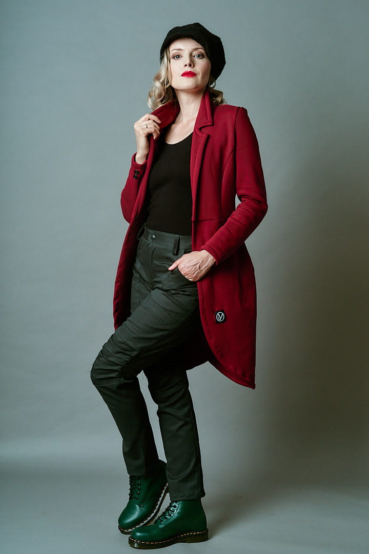 Płaszcz Revolter damski bordowy