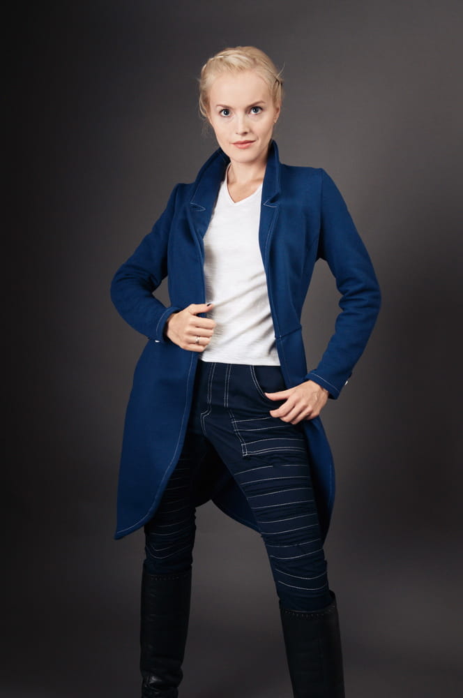 Płaszcz Revolter granatowy damski