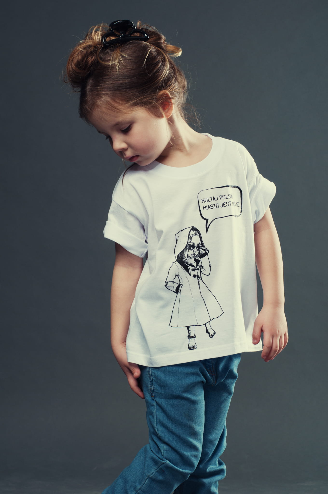 T-shirt MIASTO JEST MOJE dziecięcy biały