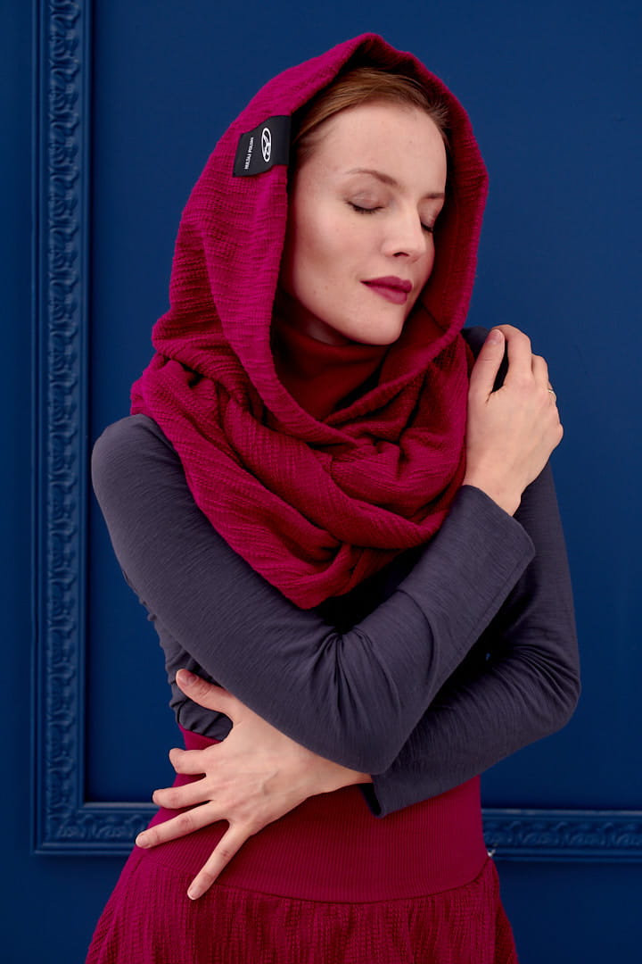 Kaptur Warkocz Bordo Incognito