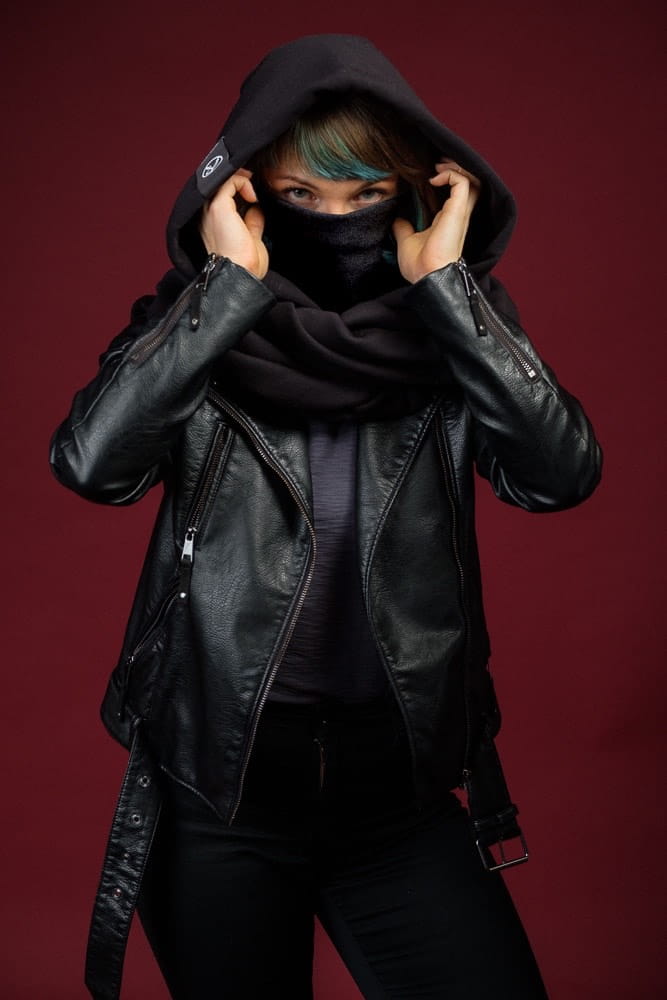 Incognito - Kaptur czarny z golfem