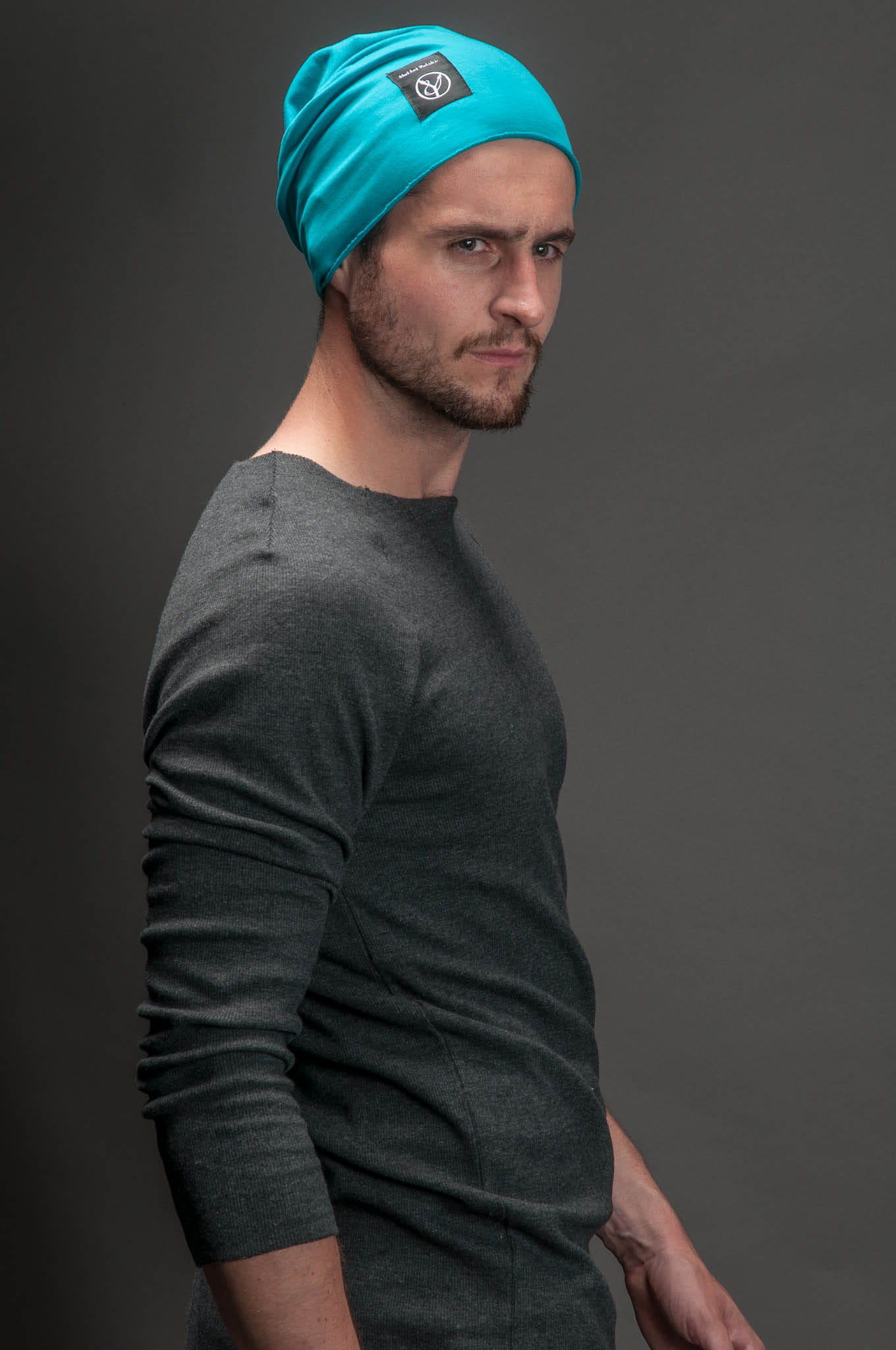 Czapka Hultajka lekka turkus męska