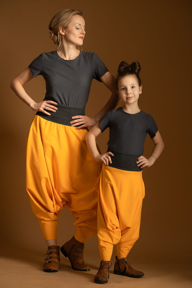 Haremki Mandarynka Komplet Mama/Dziecko