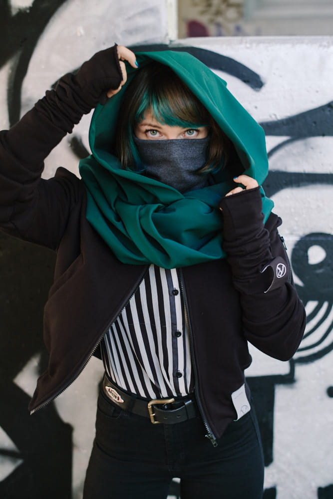 Kaptur Incognito hydrofobowy damski zielony