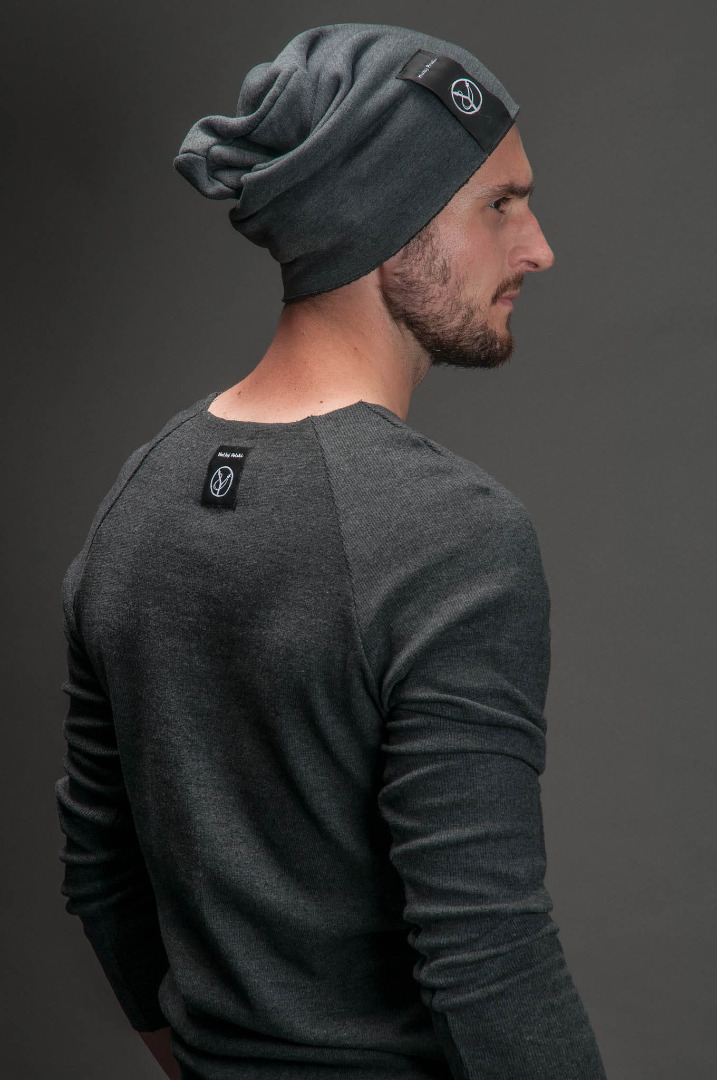 Czapka Hultajka ciepłoszara ciemna męska