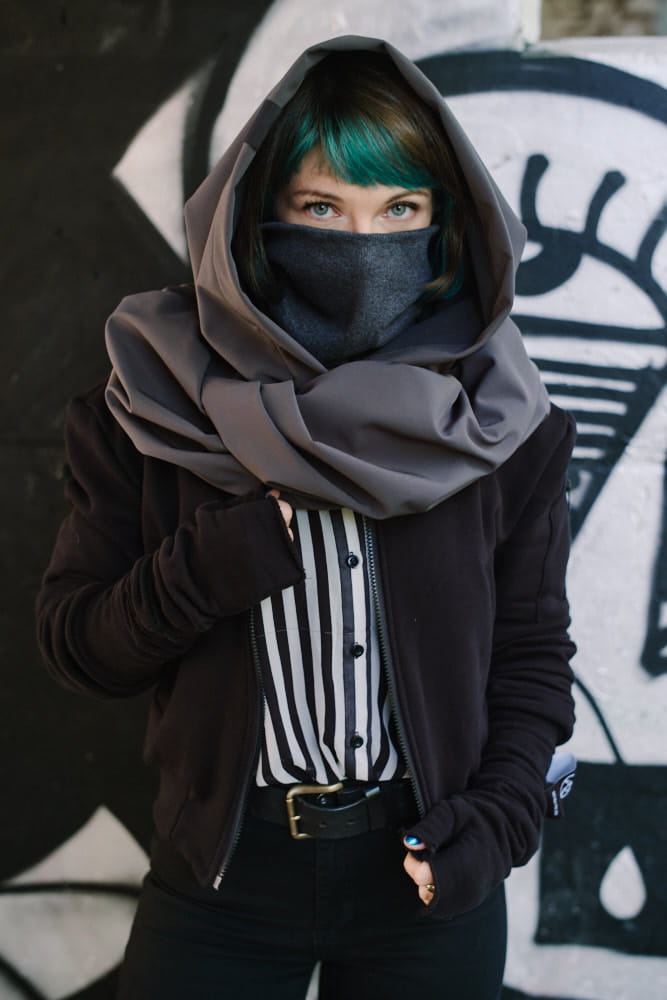 Kaptur Incognito hydrofobowy damski grafit