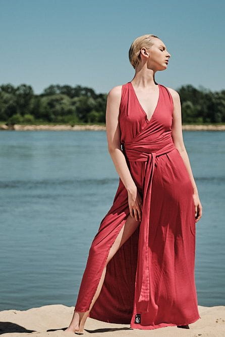 Koralowa Sukienka Zalotna