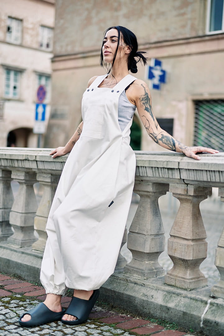 Spodnie damskie Hultaje śmietankowe