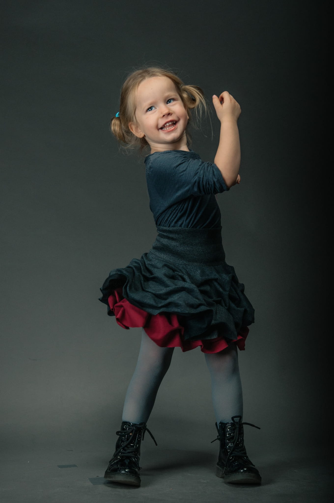 Spódnica podwójnie spieniona dziecięca amarant